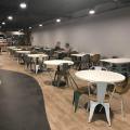 KA Centre - Kampong Ampat | Product Seen: [Customised Tabletop + Cosson Table Base, Adik – Steel Chair & Dojo Sidechair – Wood Seat]<br />
